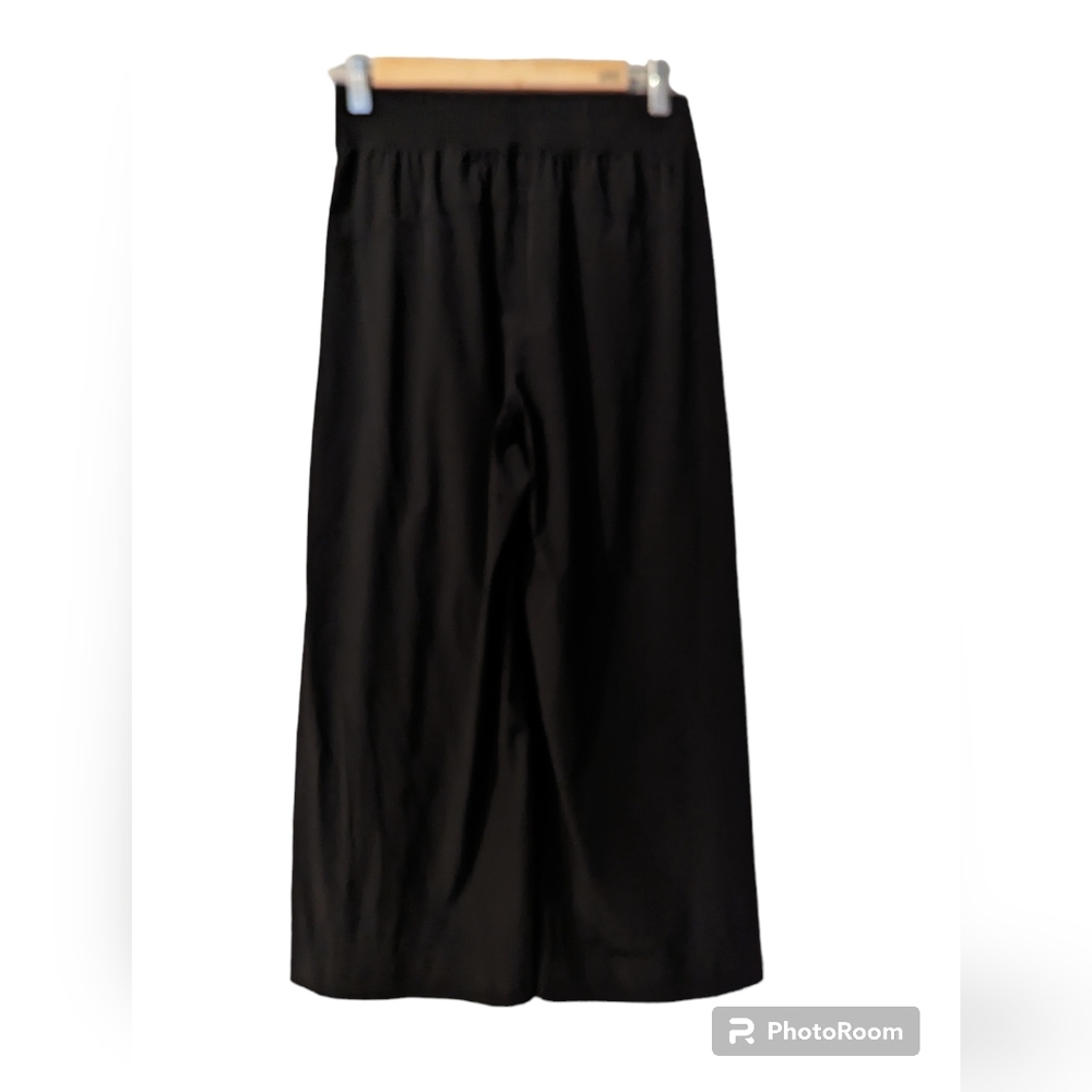 ZYIA Black‎ Work Flow Gaucho Pants High Rise Athletic Wide Leg Crop Medium - Picture 5 of 11